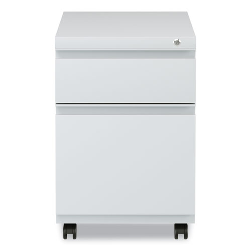 Picture of File Pedestal with Full-Length Pull, Left or Right, 2-Drawers: Box/File, Legal/Letter, Light Gray, 14.96" x 19.29" x 21.65"