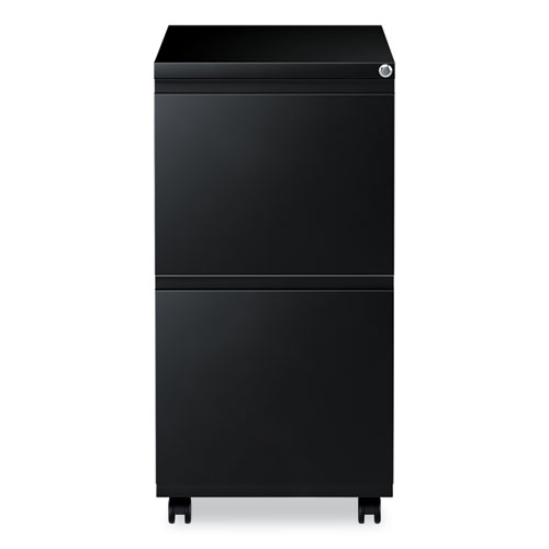 Picture of File Pedestal with Full-Length Pull, Left or Right, 2 Legal/Letter-Size File Drawers, Black, 14.96" x 19.29" x 27.75"