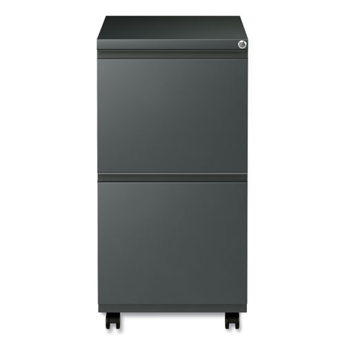 Picture of File Pedestal with Full-Length Pull, Left or Right, 2 Legal/Letter-Size File Drawers, Charcoal, 14.96" x 19.29" x 27.75"