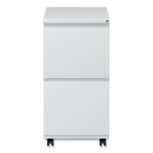 Picture of File Pedestal with Full-Length Pull, Left or Right, 2 Legal/Letter-Size File Drawers, Light Gray, 14.96" x 19.29" x 27.75"