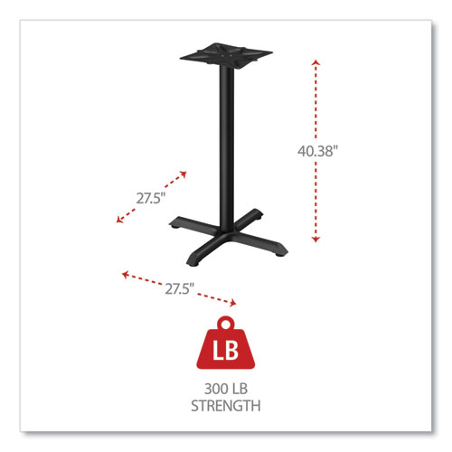 Picture of Alera Hospitality Series Single-Column Bases, 27.5" Diameter x 40.38"h, 300 lb Cap, Steel, Black