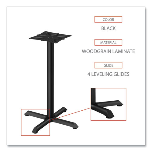 Picture of Alera Hospitality Series Single-Column Bases, 27.5" Diameter x 40.38"h, 300 lb Cap, Steel, Black