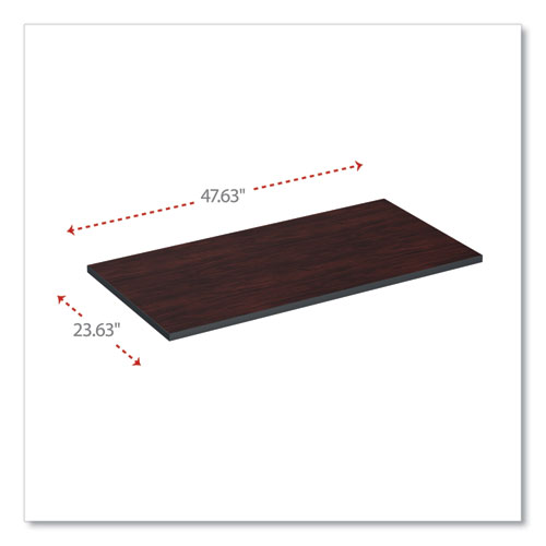 Picture of Reversible Laminate Table Top, Rectangular, 47.63 x 23.63, Medium Cherry/Mahogany