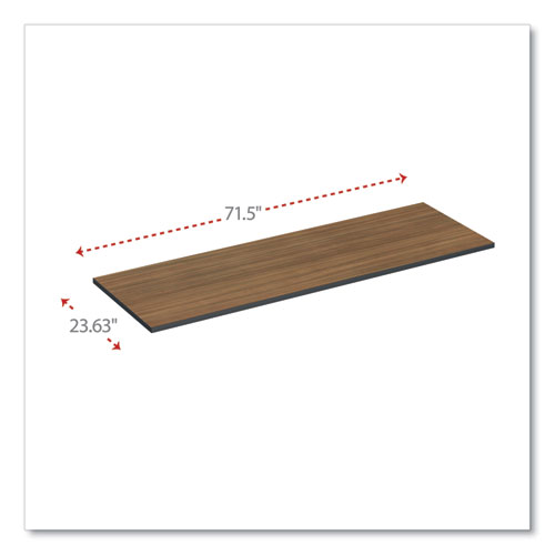 Picture of Reversible Laminate Table Top, Rectangular, 71.5w x 23.63d, Espresso/Walnut