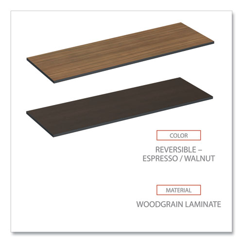 Picture of Reversible Laminate Table Top, Rectangular, 71.5w x 23.63d, Espresso/Walnut