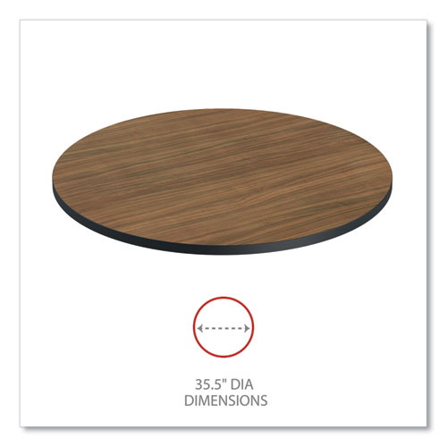 Picture of Reversible Laminate Table Top, Round, 35.5" Diameter, Espresso/Walnut