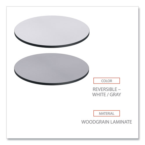 Picture of Reversible Laminate Table Top, Round, 35.5" Diameter, White/Gray