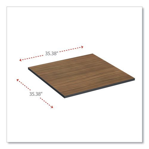 Picture of Reversible Laminate Table Top, Square, 35.38w x 35.38d, Espresso/Walnut