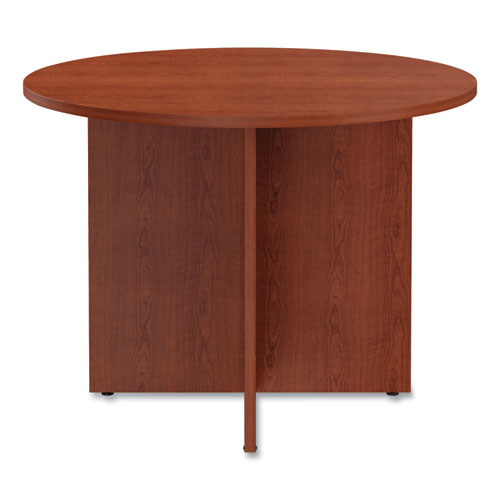 Picture of Alera Valencia Round Conference Table with Legs, 42" Diameter x 29.5h, Medium Cherry