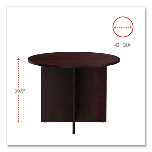 Picture of Alera Valencia Round Conference Table with Legs, 42" Diameter x 29.5h, Mahogany