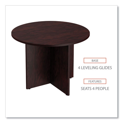 Picture of Alera Valencia Round Conference Table with Legs, 42" Diameter x 29.5h, Mahogany