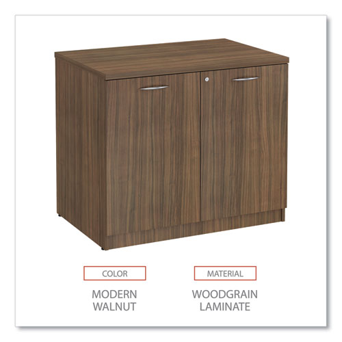 Picture of Alera Valencia Series Storage Cabinet, 34.3w x 22.78d x 29.5h, Modern Walnut