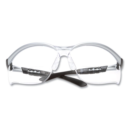 Picture of BX Molded-In Diopter Safety Glasses, 2.5+ Diopter Strength, Silver/Black Frame, Clear Lens