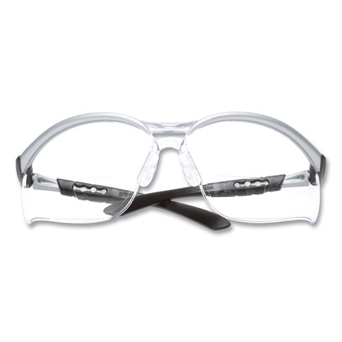 Picture of BX Molded-In Diopter Safety Glasses, 2.0+ Diopter Strength, Silver/Black Frame, Clear Lens