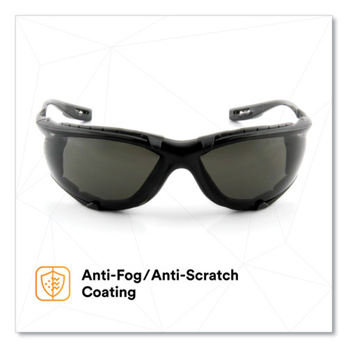 Picture of Virtua CCS Protective Eyewear with Foam Gasket, Black/Gray Plastic Frame, Gray Polycarbonate Lens