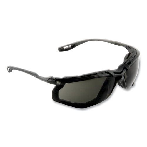 Picture of Virtua CCS Protective Eyewear with Foam Gasket, Black/Gray Plastic Frame, Gray Polycarbonate Lens