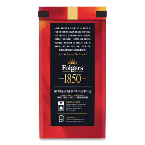 Picture of Coffee, Black Gold, Dark Roast, Ground, 12 oz Bag, 6/Carton