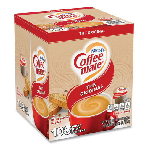 Liquid+Coffee+Creamer%2C+Original%2C+0.38+oz+Mini+Cups%2C+108%2FCarton