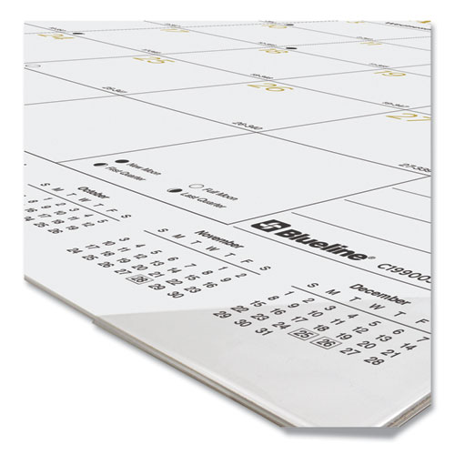 Picture of Gold Collection Monthly Desk Pad Calendar, 22 x 17, White/Gold Sheets, Black Headband, 12-Month (Jan to Dec): 2026