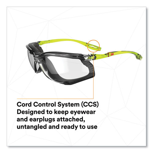 Picture of Solus CCS Series Protective Eyewear, Green Plastic Frame, Clear Polycarbonate Lens