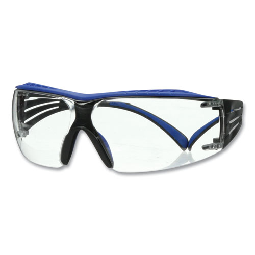 Picture of SecureFit Protective Eyewear, 400 Series, Blue/Gray Plastic Frame, Clear Polycarbonate Lens