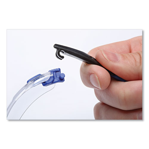 Picture of Solus 1000 Series Safety Glasses, Black/Blue Plastic Frame, Clear Polycarbonate Lens