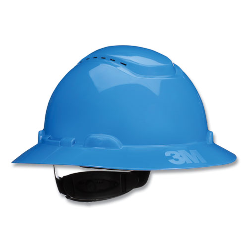 Picture of SecureFit H-Series Hard Hats, H-800 Vented Hat with UV Indicator, 4-Point Pressure Diffusion Ratchet Suspension, Blue