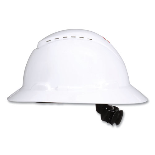 Picture of SecureFit H-Series Hard Hats, H-800 Vented Hat with UV Indicator, 4-Point Pressure Diffusion Ratchet Suspension, White