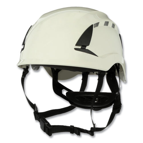Picture of SecureFit X5000 Series Safety Helmet, Vented, 6-Point Pressure Diffusion Ratchet Suspension, White