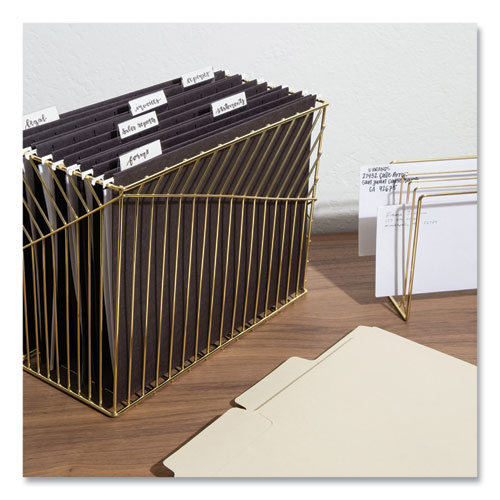 Picture of Vena Hanging File Basket, Letter Size, 6.85" Long, Gold
