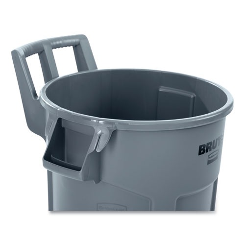 Picture of Vented Wheeled BRUTE Container, 32 gal, Plastic, Gray