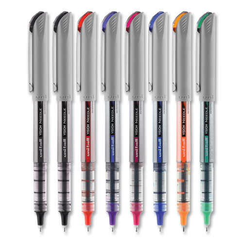 Picture of VISION Needle Roller Ball Pen, Stick, Fine 0.7 mm, Assorted Ink and Barrel Colors, 8/Pack