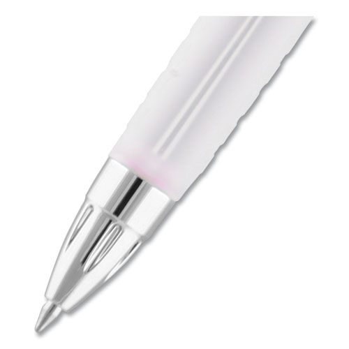 Picture of 207 Office Pack Gel Pen, Retractable, Medium 0.7 mm, Black Ink, Pink/Translucent White Barrel, 36/Pack