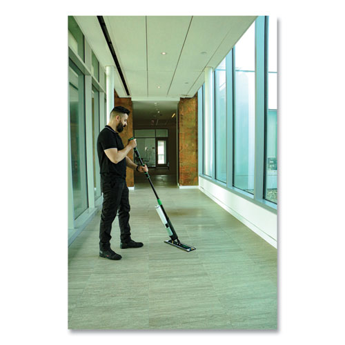 Picture of Excella Floor Cleaning Kit, 20" Gray Microfiber Head, 48" to 65" Black/Green Handle