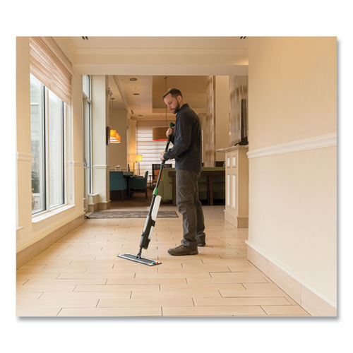 Picture of Excella Floor Cleaning Kit, 20" Gray Microfiber Head, 48" to 65" Black/Green Handle