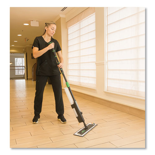 Picture of Excella Floor Cleaning Kit, 20" Gray Microfiber Head, 48" to 65" Black/Green Handle