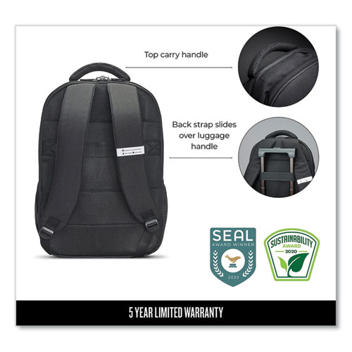 Picture of Re:Define Laptop Backpack, 15.6", 12.25 x 5.75 x 18.75, Black