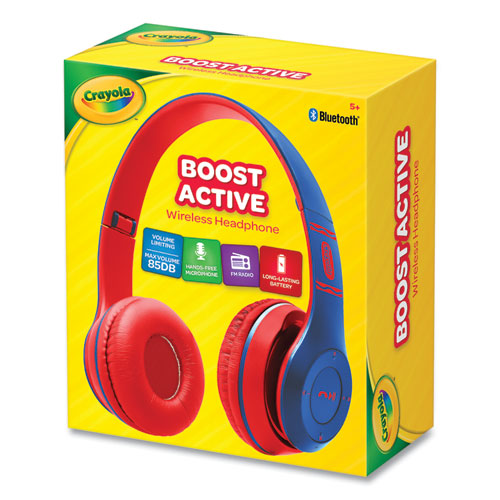 Picture of Boost Active Wireless Headphones, Blue/Red