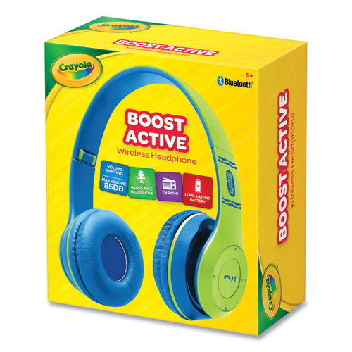 Picture of Boost Active Wireless Headphones, Green/Blue