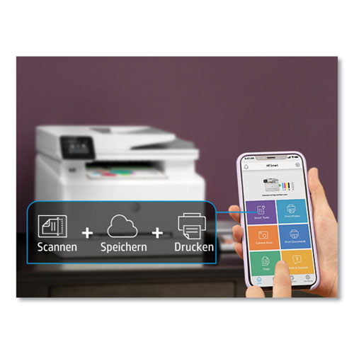 Picture of Color LaserJet Pro MFP M283fdw Wireless Multifunction Laser Printer, Copy/Fax/Print/Scan