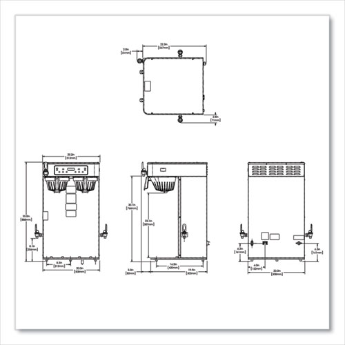 Picture of ICB Infusion Series Twin Tall Coffee Brewer, 51 Cups, Silver/Black