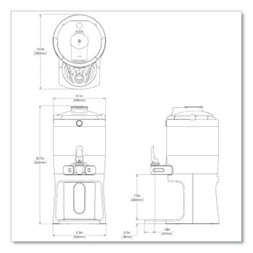 Picture of ThermoFresh Server, 128 oz, Silver/Black