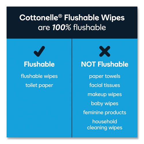 Picture of Flushable Wet Wipes, Zip Pack Refill, White, 5 x 7.25, 252/Pack