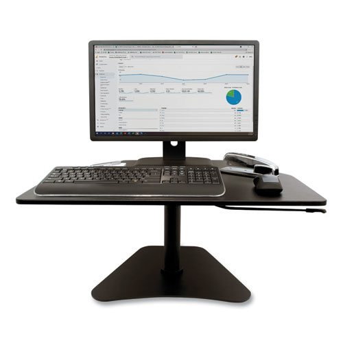 Picture of High Rise Adjustable Stand-Up Desk Converter, 28" x 23" x 12" to 16.75", Black