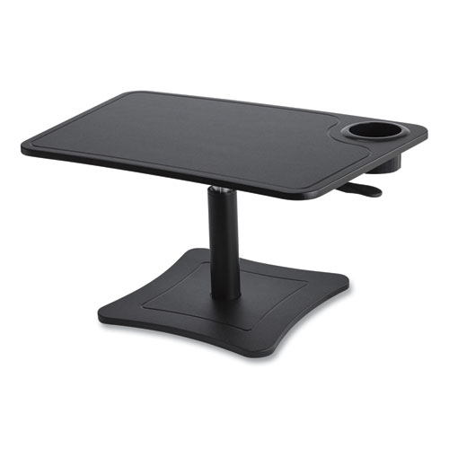 Picture of High Rise Height Adjustable Laptop Stand with Storage Cup, 23.75 x 15.25 x 12 to 15.75, Black, 20 lb Weight Capacity
