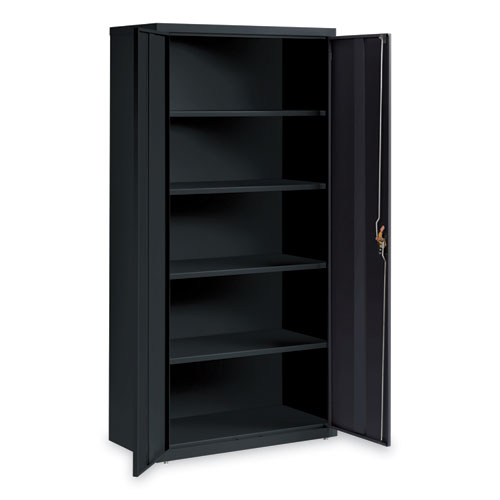 Picture of Economy Assembled Storage Cabinets, 5 Shelves, 36" x 18" x 72", Black