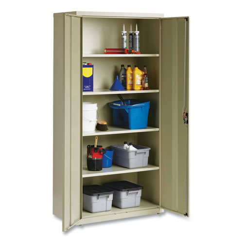 Picture of Economy Assembled Storage Cabinets, 5 Shelves, 36" x 18" x 72", Putty