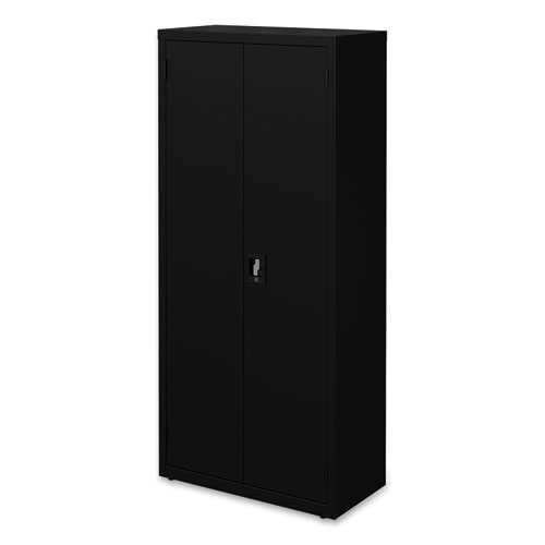 Picture of Economy Assembled Storage Cabinets, 3 Shelves, 30" x 15" x 66", Black