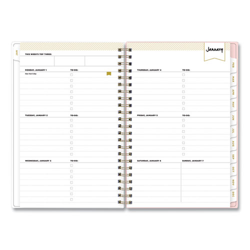 Picture of Day Designer Coming Up Roses Create-Your-Own Cover Weekly/Monthly Planner, 8 x 5, Blush/Cream Cover, 12-Month (Jan-Dec): 2024