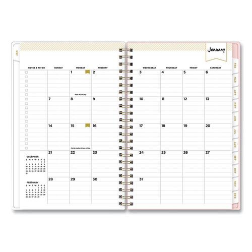 Picture of Day Designer Coming Up Roses Create-Your-Own Cover Weekly/Monthly Planner, 8 x 5, Blush/Cream Cover, 12-Month (Jan-Dec): 2024